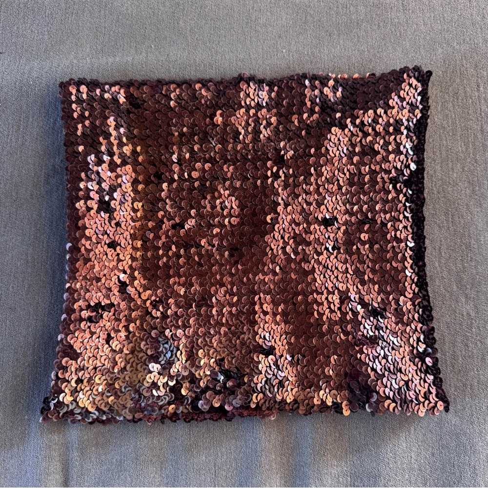 Vintage Brown Sequin Tube Top